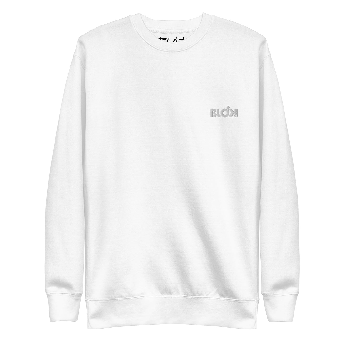 Blok OG Logo - Embroidered White - Men's Sweatshirt