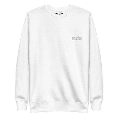 Blok OG Logo - Embroidered White - Men's Sweatshirt