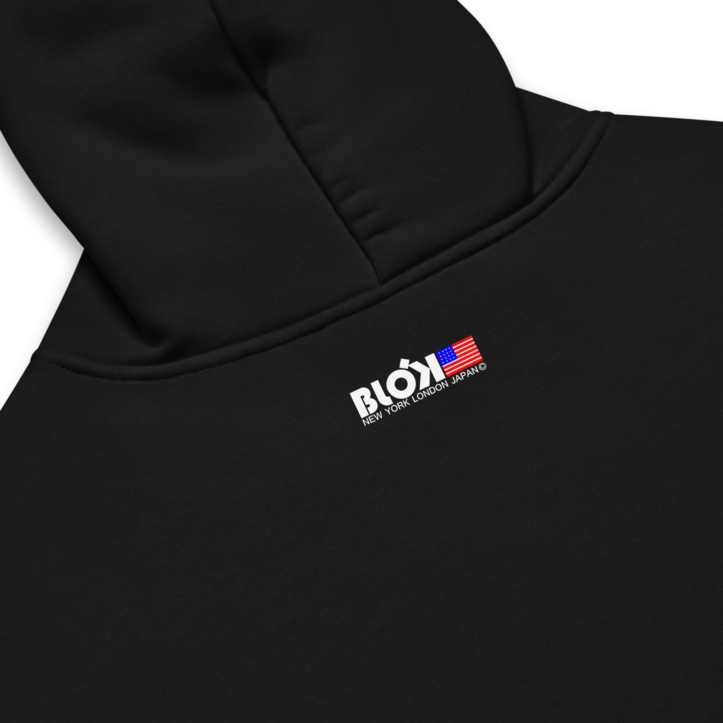 NY LDN JPN & FLAG - Heavyweight Oversized Men's Hoodie - Front Graphic Print