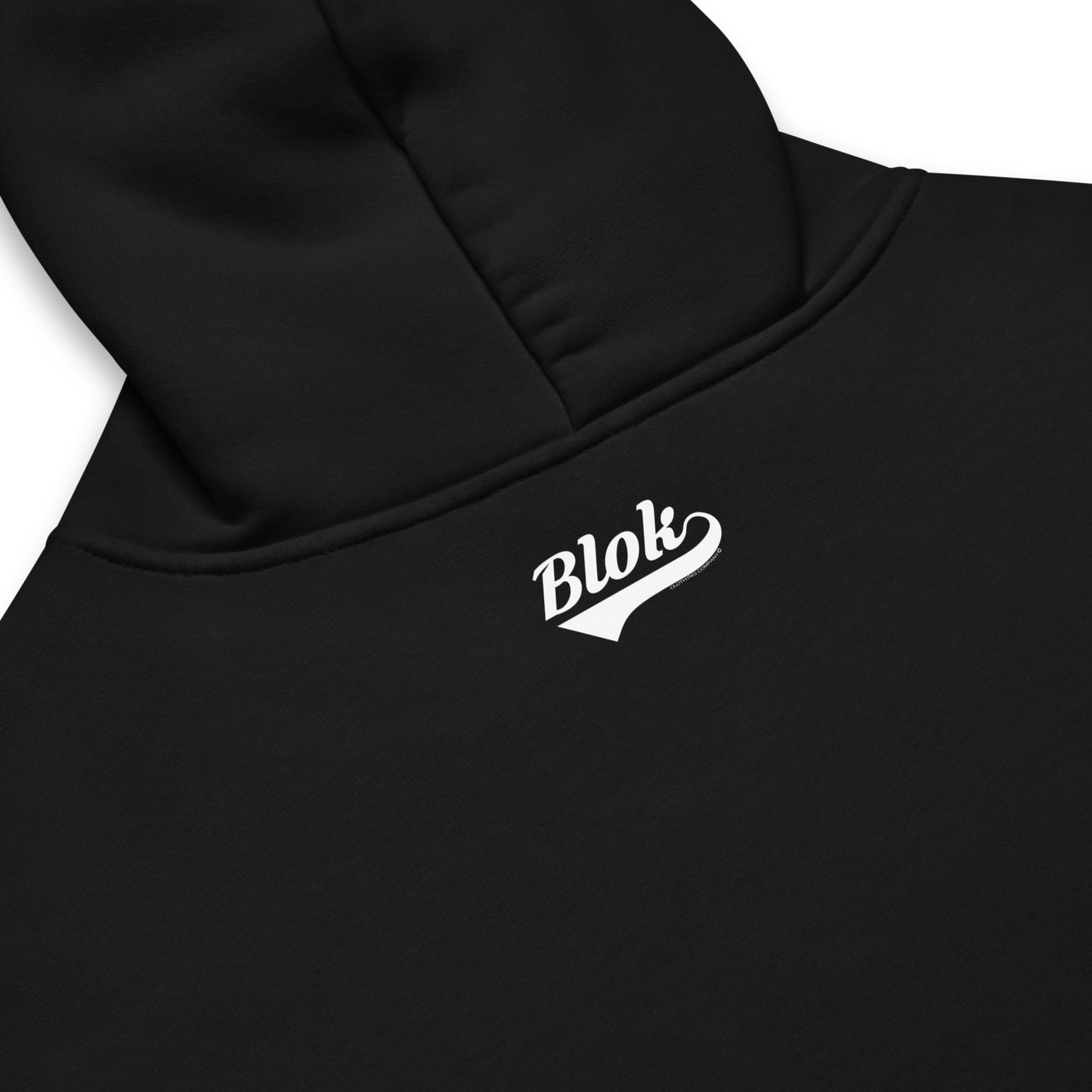 BLOK Classic Logo - Heavyweight Oversized Men's Hoodies - White Front Graphic Print