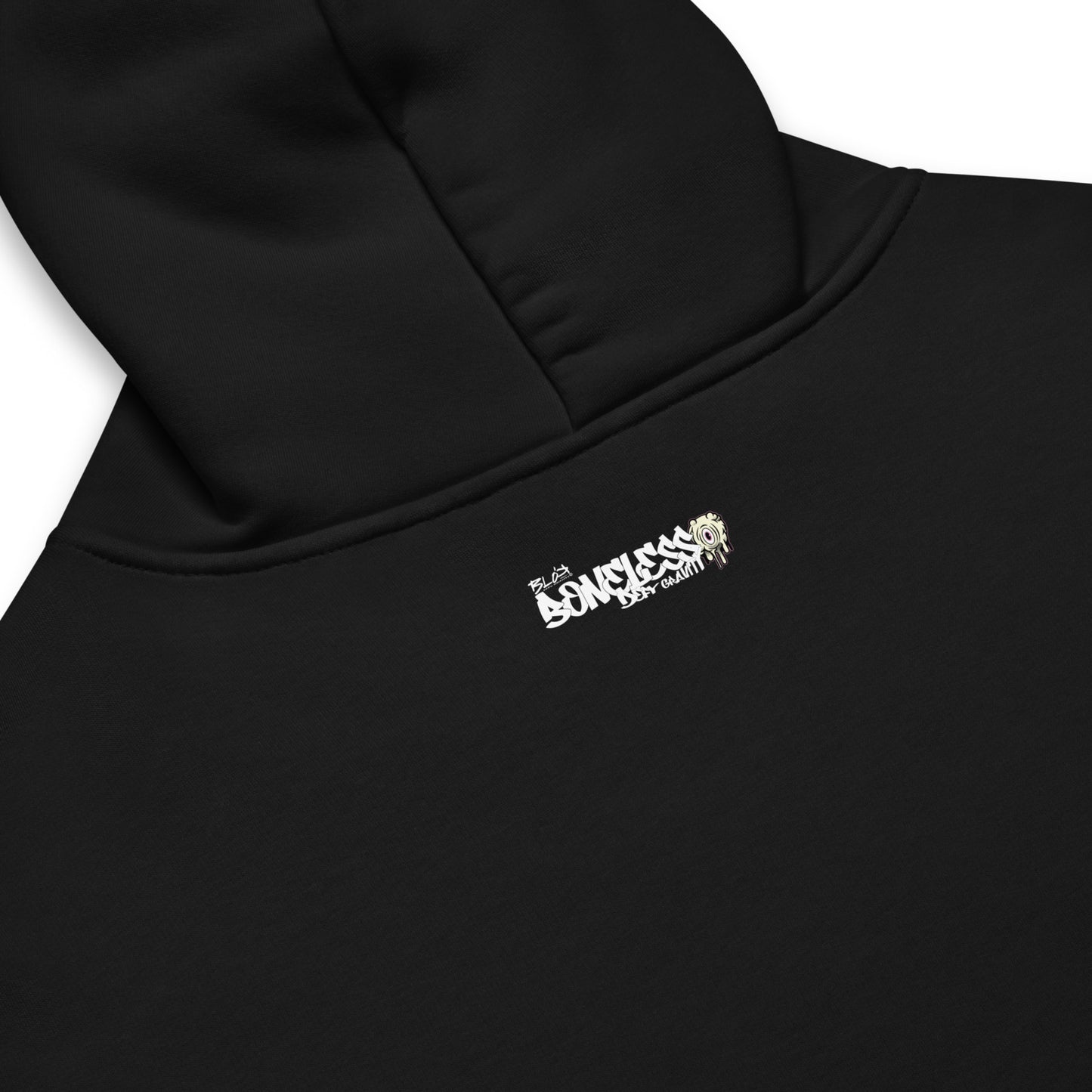 Boneless BLOK - Heavyweight Oversized Men's Hoodie - White Front Graphic Print