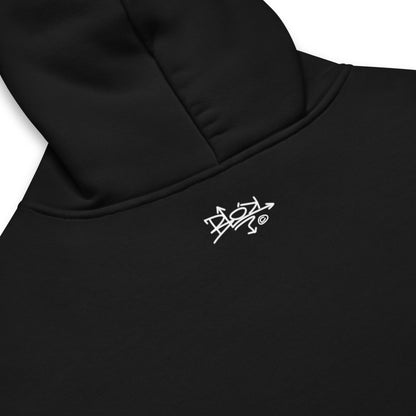 BLOK Tag - Heavyweight Oversized Men's Hoodie - White Front Graphic Print