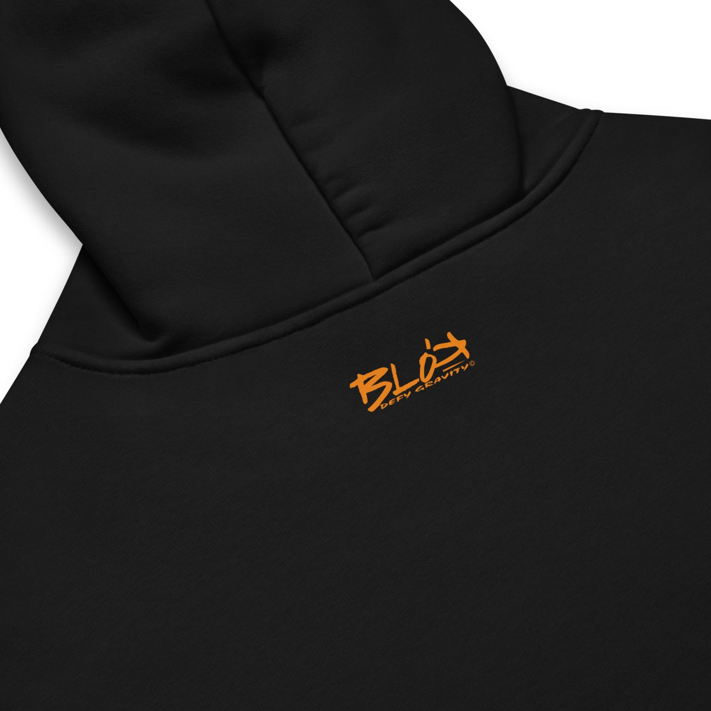 BLOK Original Apparel Stamp - Heavyweight Oversized Men's Hoodie - Orange Front Graphic Print