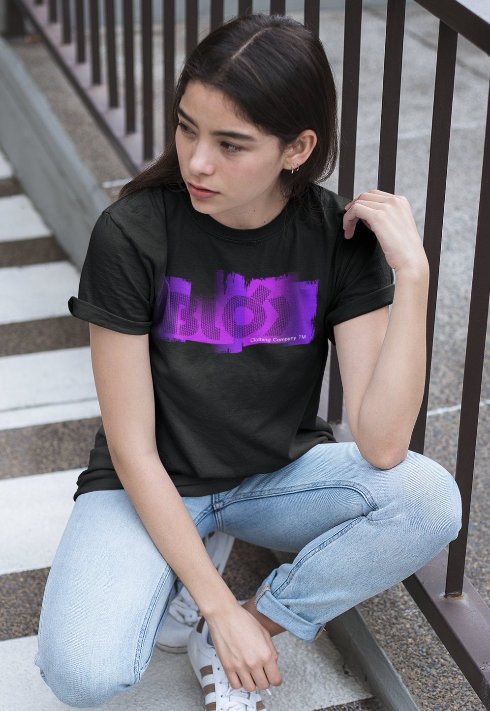 Roller - Front Print in Purple - Women's Relaxed Fit