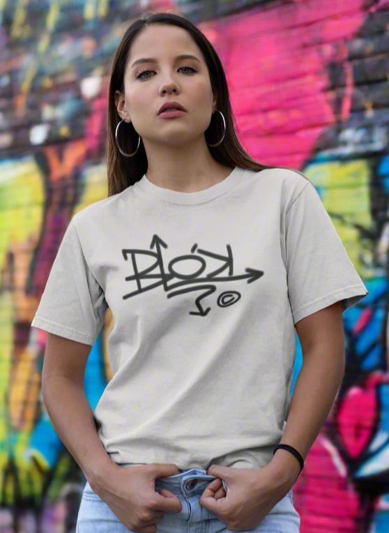 Graffiti Tag - in Black - Women's Oversize