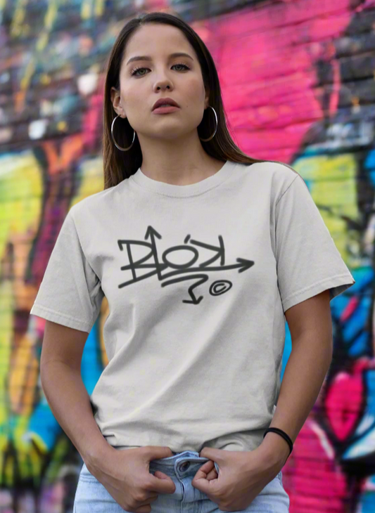 Graffiti Tag - in Black - Women's Oversize