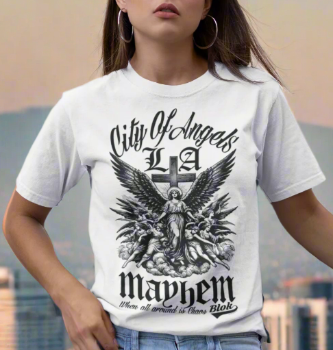 City of Angels Mayhem - Front Print - in Black - Women's Relaxed Fit