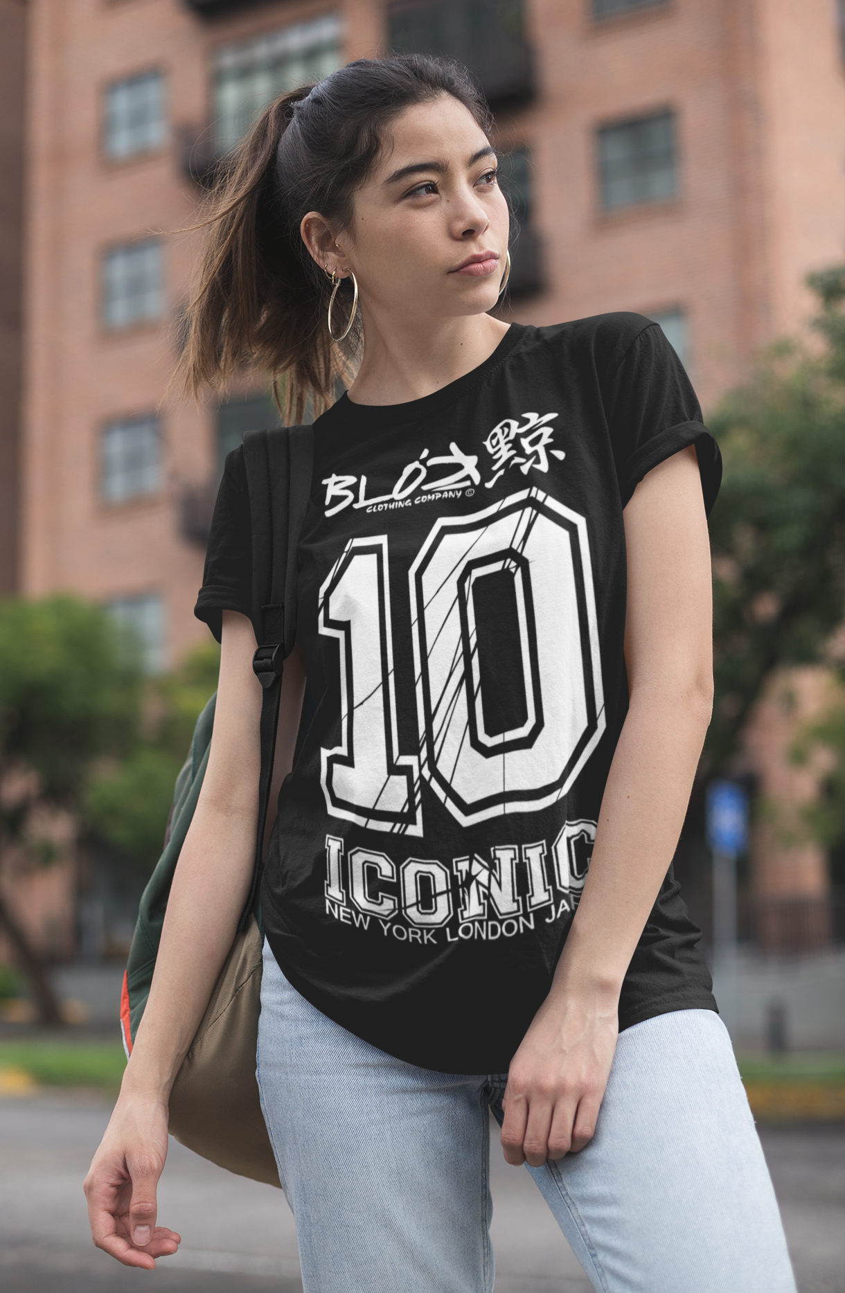 Iconic 10 - Front Print - in White - Women's Relaxed Fit