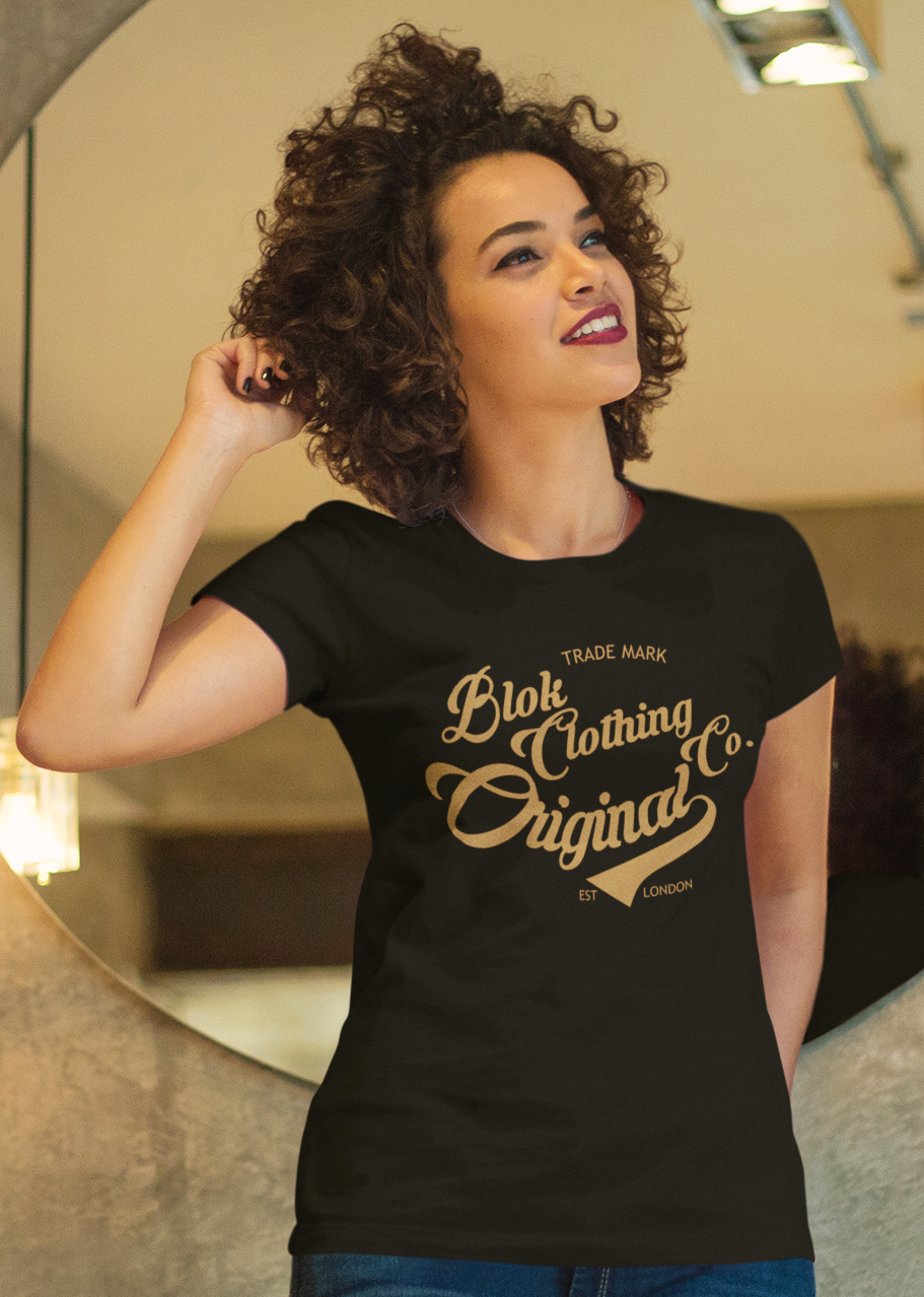 Original Clothing Company - with Gold Print - Women's Slim Fit