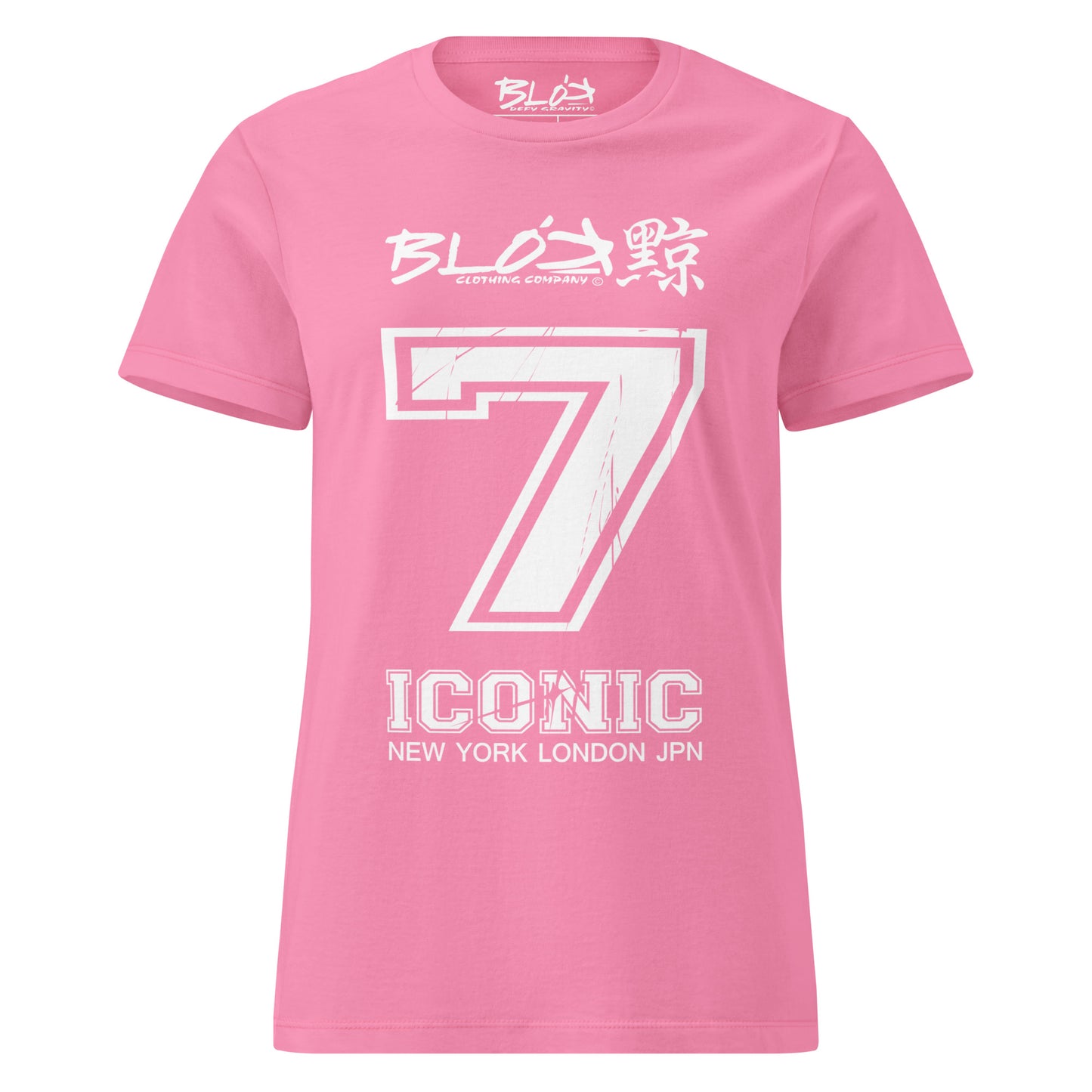 Iconic 7 - Front Print in White - Women's Slim Fit