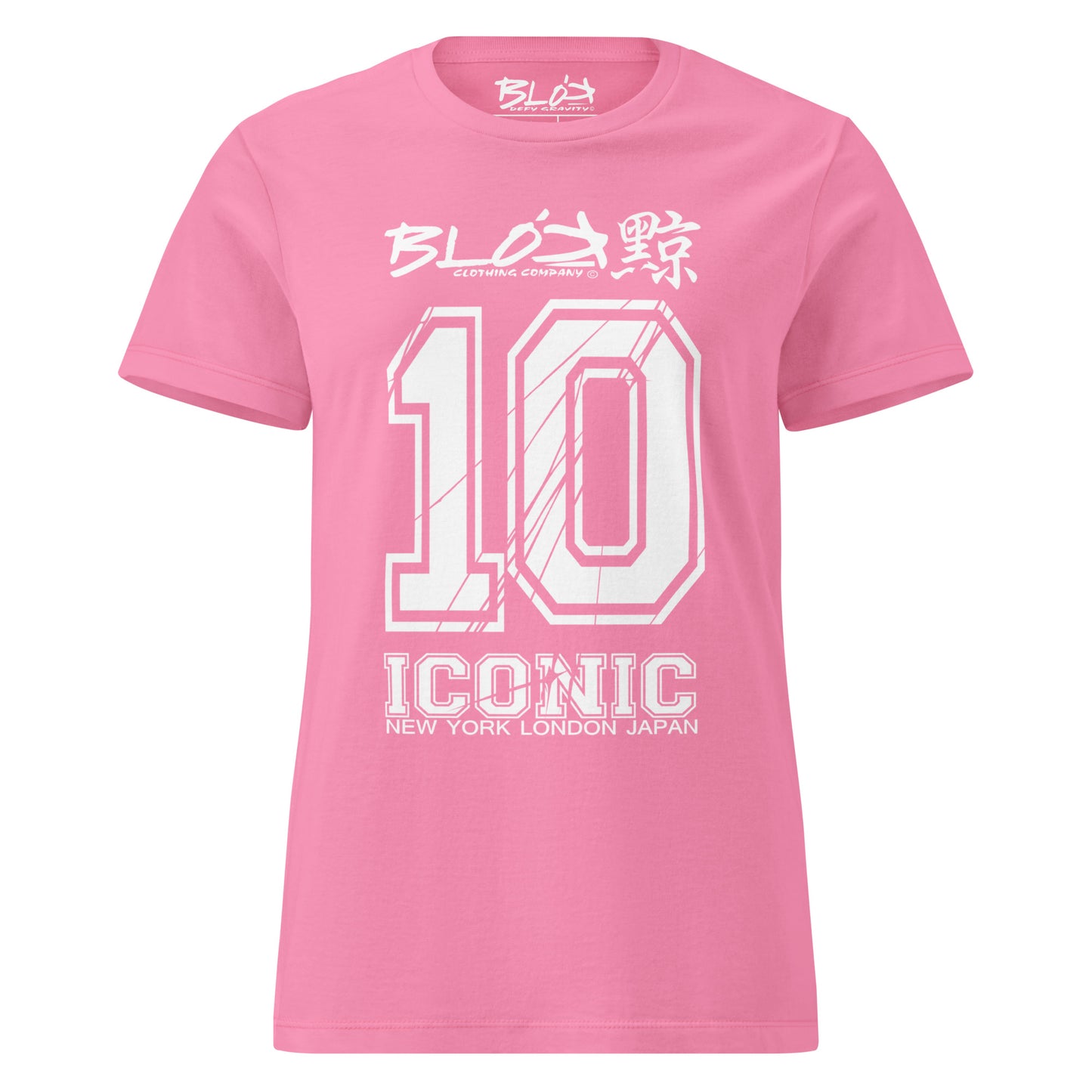 Iconic 10 - Front Print in White - Women's Slim Fit