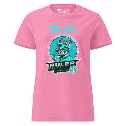 Ruler of the Oceans - Front Print in Turquoise - Women's Slim Fit