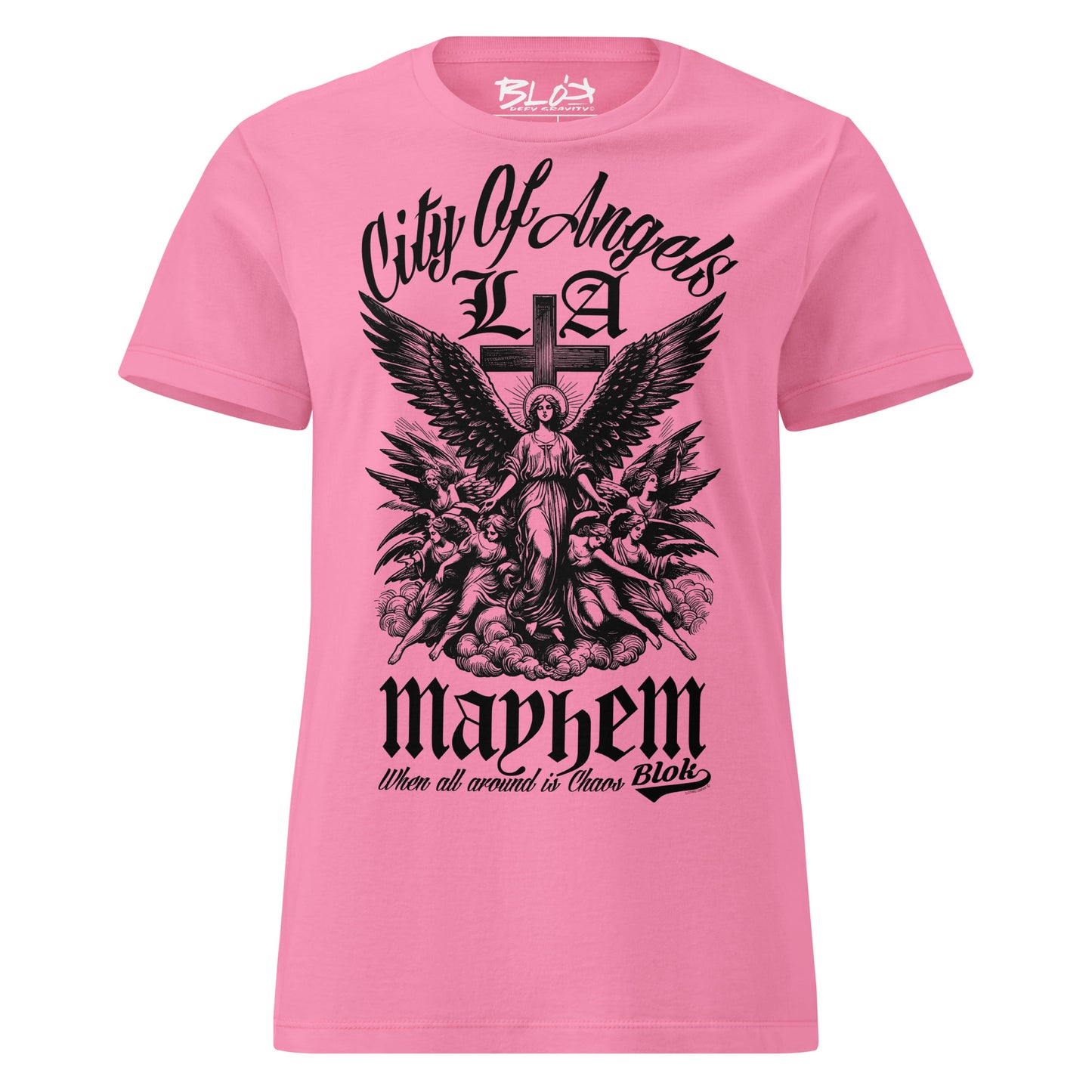 City of Angels Mayhem - Front Print in Black - Women's Slim Fit