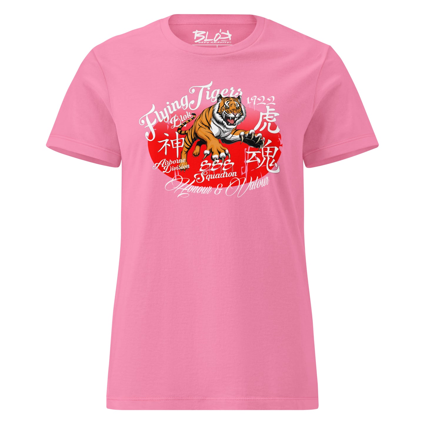 Original Flying Tigers - Front Print in White - Women's Slim Fit