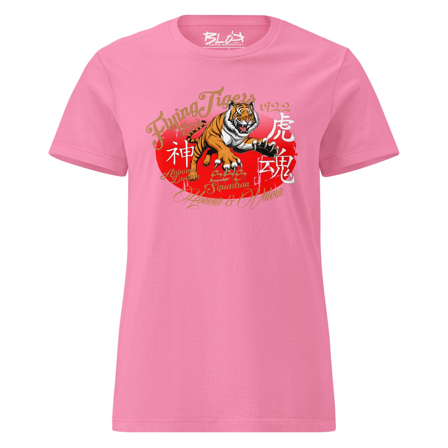 Original Flying Tigers - Front Print in Gold - Women's Slim Fit