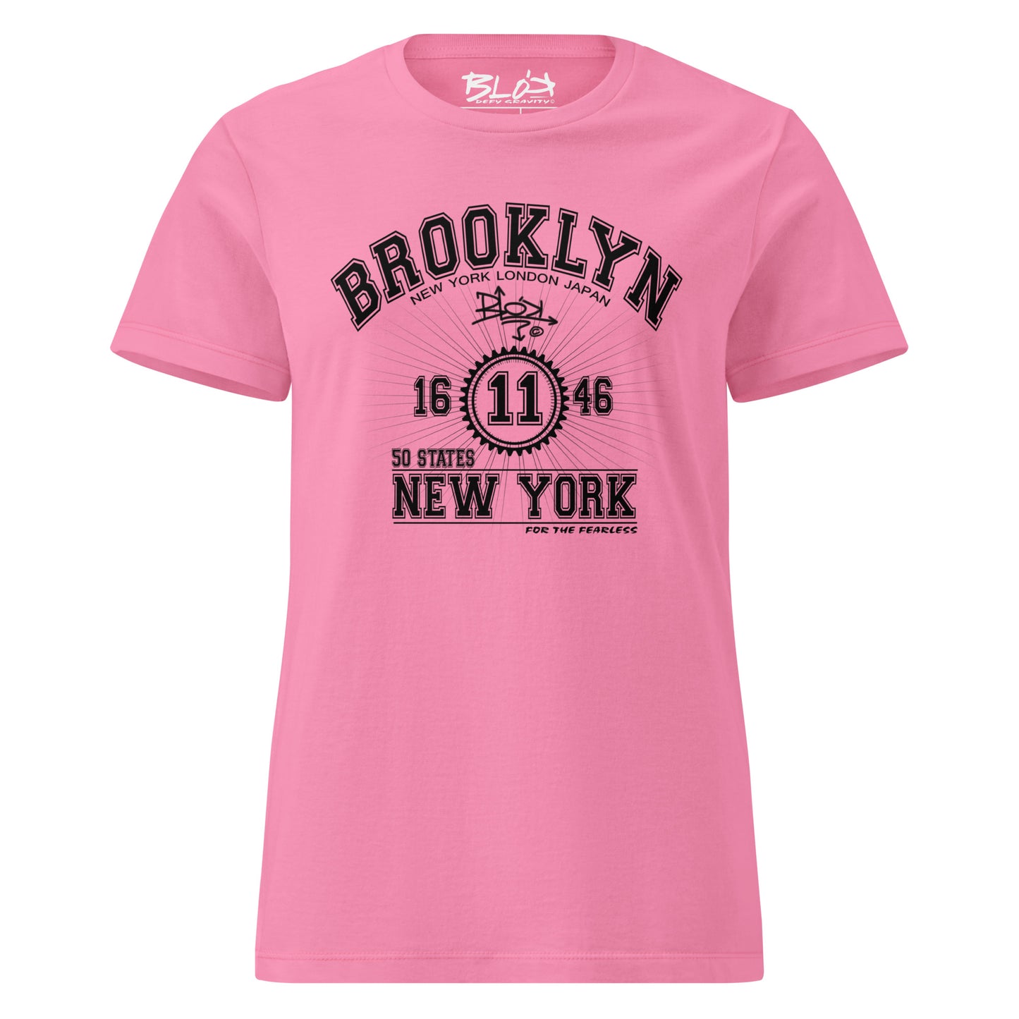 Brooklyn - 50 States - Front Print in Black - Women's Slim Fit