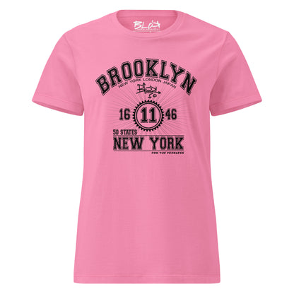 Brooklyn - 50 States - Front Print in Black - Women's Slim Fit