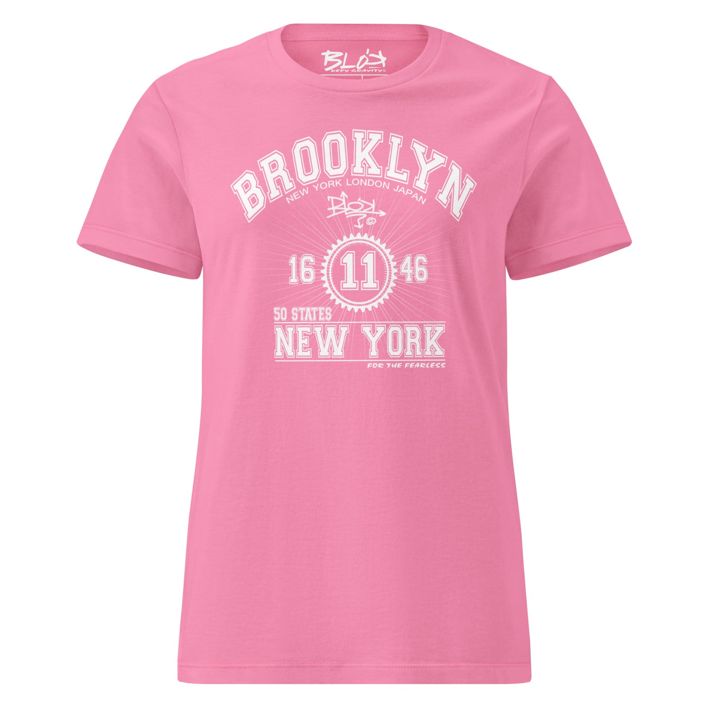 Brooklyn - 50 States - Front Print in White - Women's Slim Fit