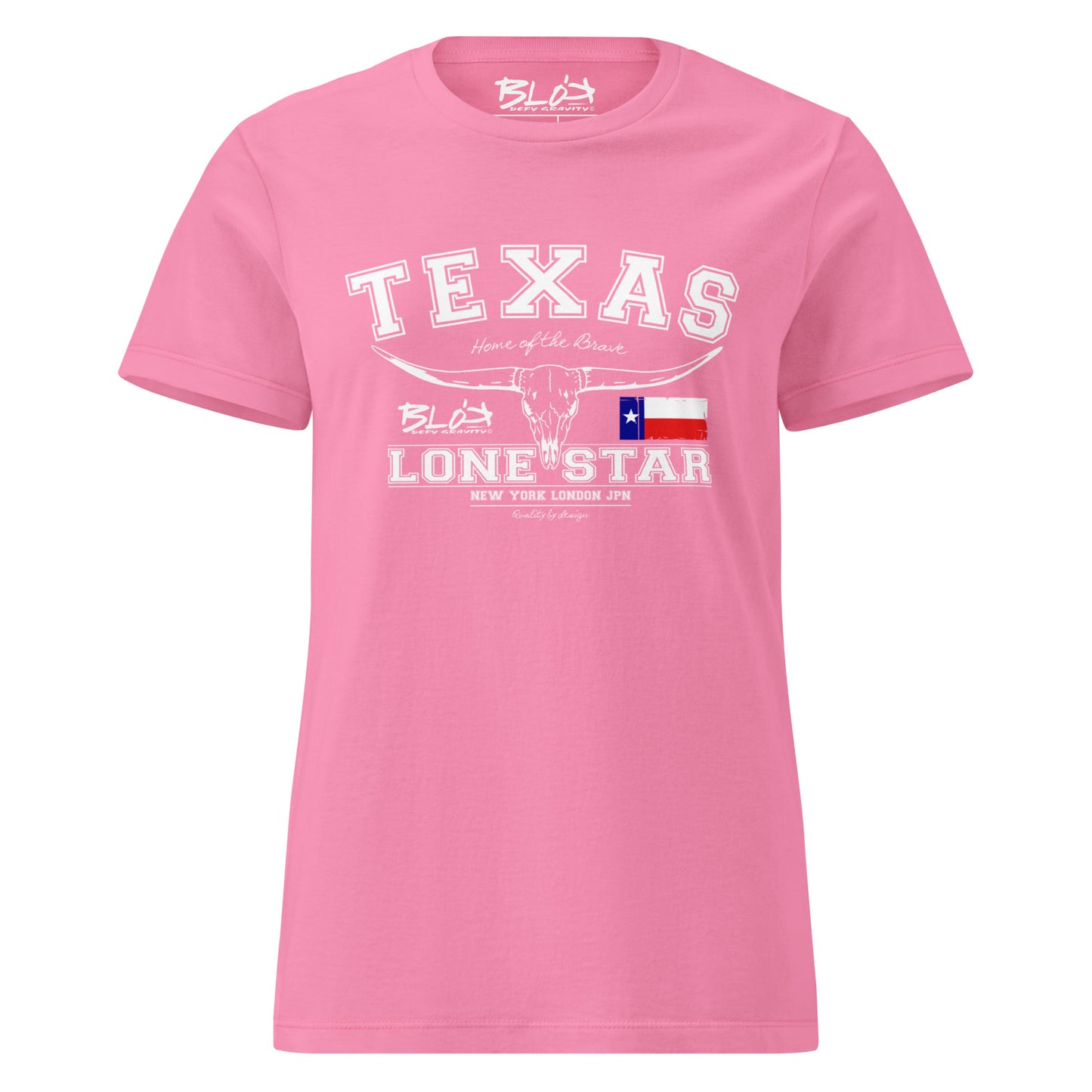 Texas - 50 States - with White Print - Women's Slim Fit