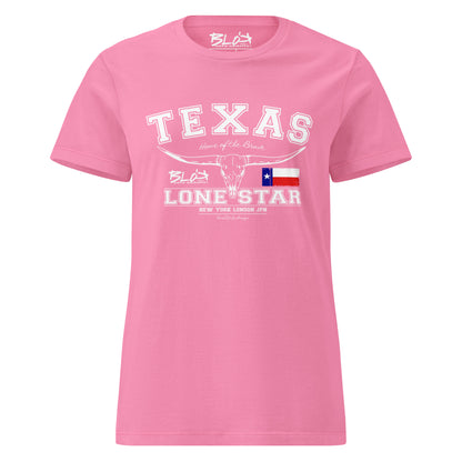 Texas - 50 States - with White Print - Women's Slim Fit