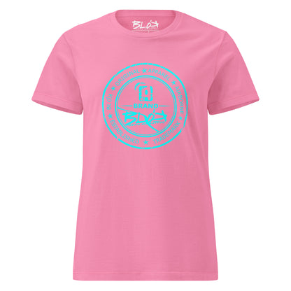 Original Apparel Stamp - in Turquoise Print - Women's Slim Fit