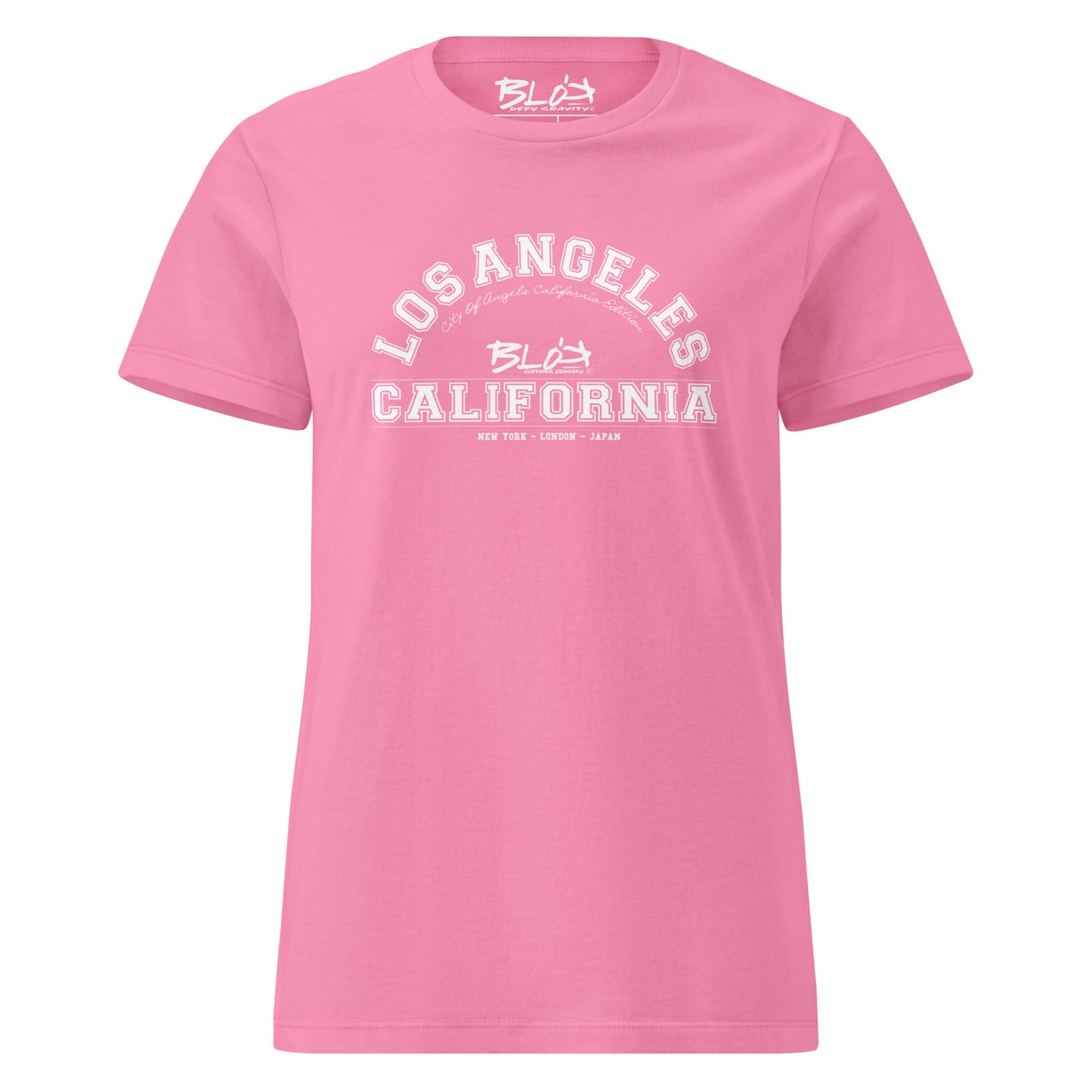 Los Angeles California - in White Print- Women's Slim Fit