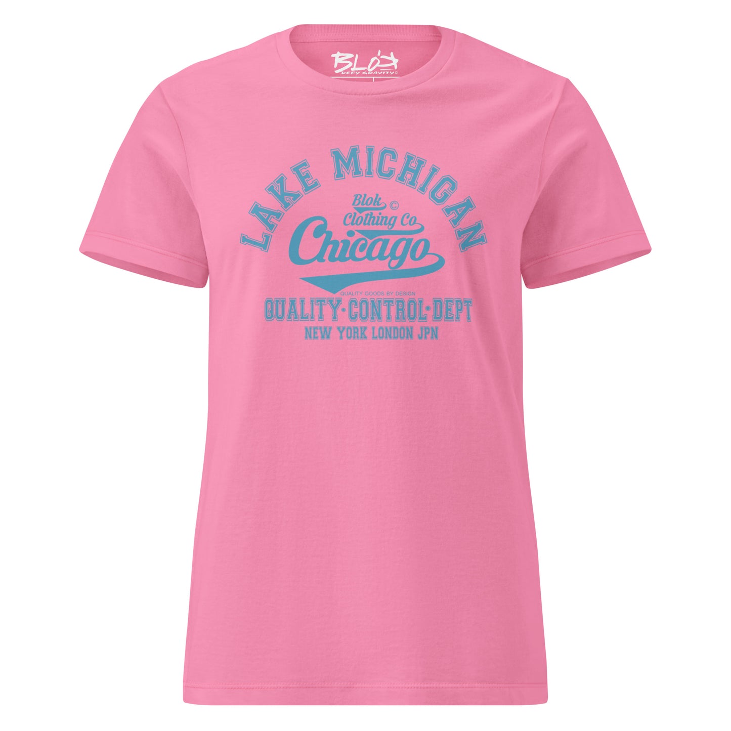 Chicago - 50 States - with Light Blue Print - Women's Slim Fit