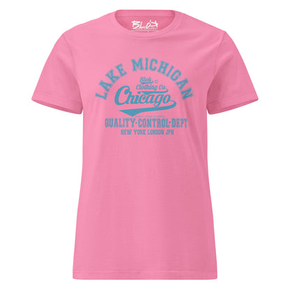 Chicago - 50 States - with Light Blue Print - Women's Slim Fit