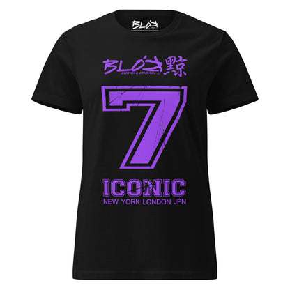 Iconic 7 - Front Print in Purple - Women's Slim Fit