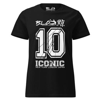 Iconic 10 - Front Print in White - Women's Slim Fit