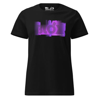 BLOK Roller - Purple Print Women's Slim Fit Graphic T-Shirt