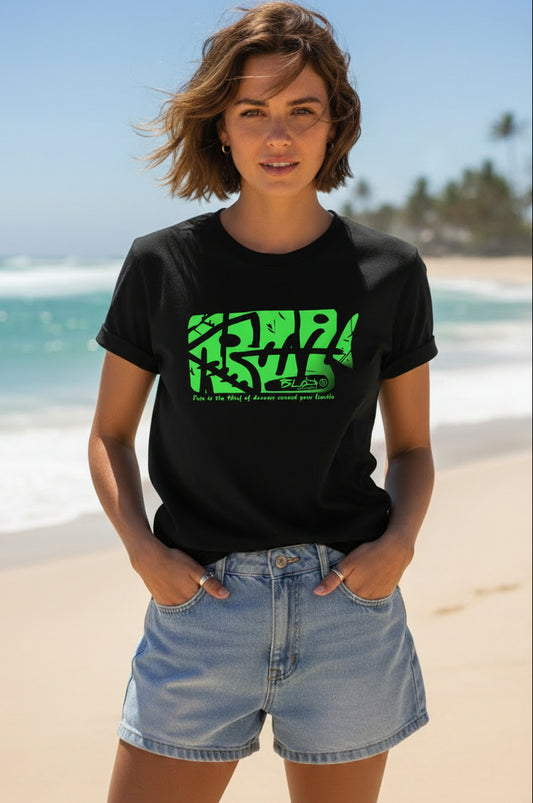 Fish Bone - with Green Print- Women's Slim Fit