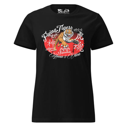 Original Flying Tigers - Front Print in White - Women's Slim Fit