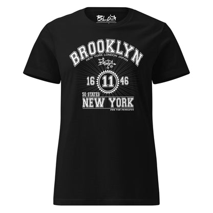 Brooklyn - 50 States - Front Print in White - Women's Slim Fit