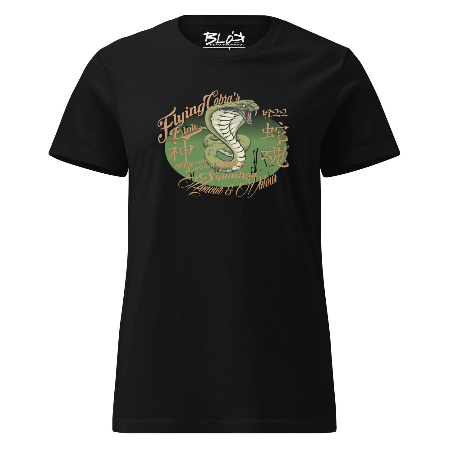 Flying Cobras - with Gold & Green Print - Women's Slim Fit