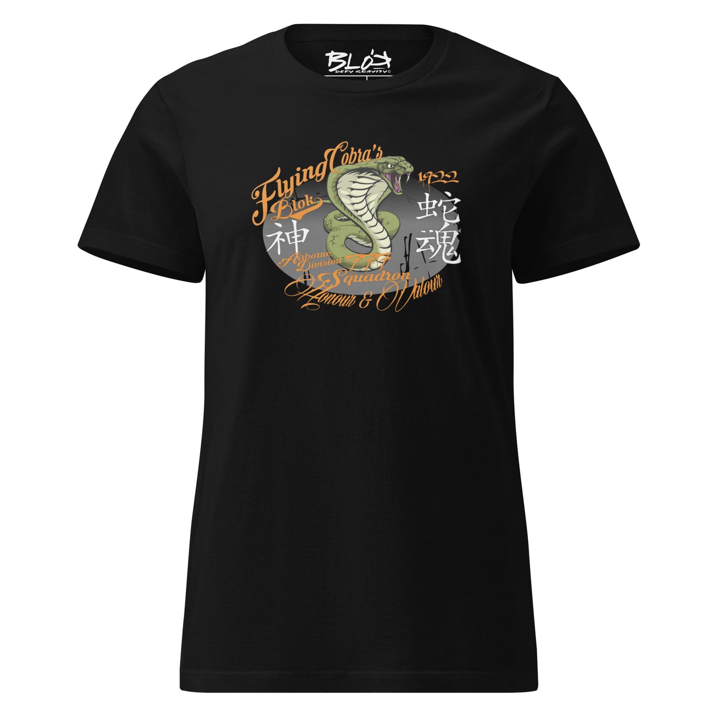 Flying Cobras - with Orange & Green Print - Women's Slim Fit