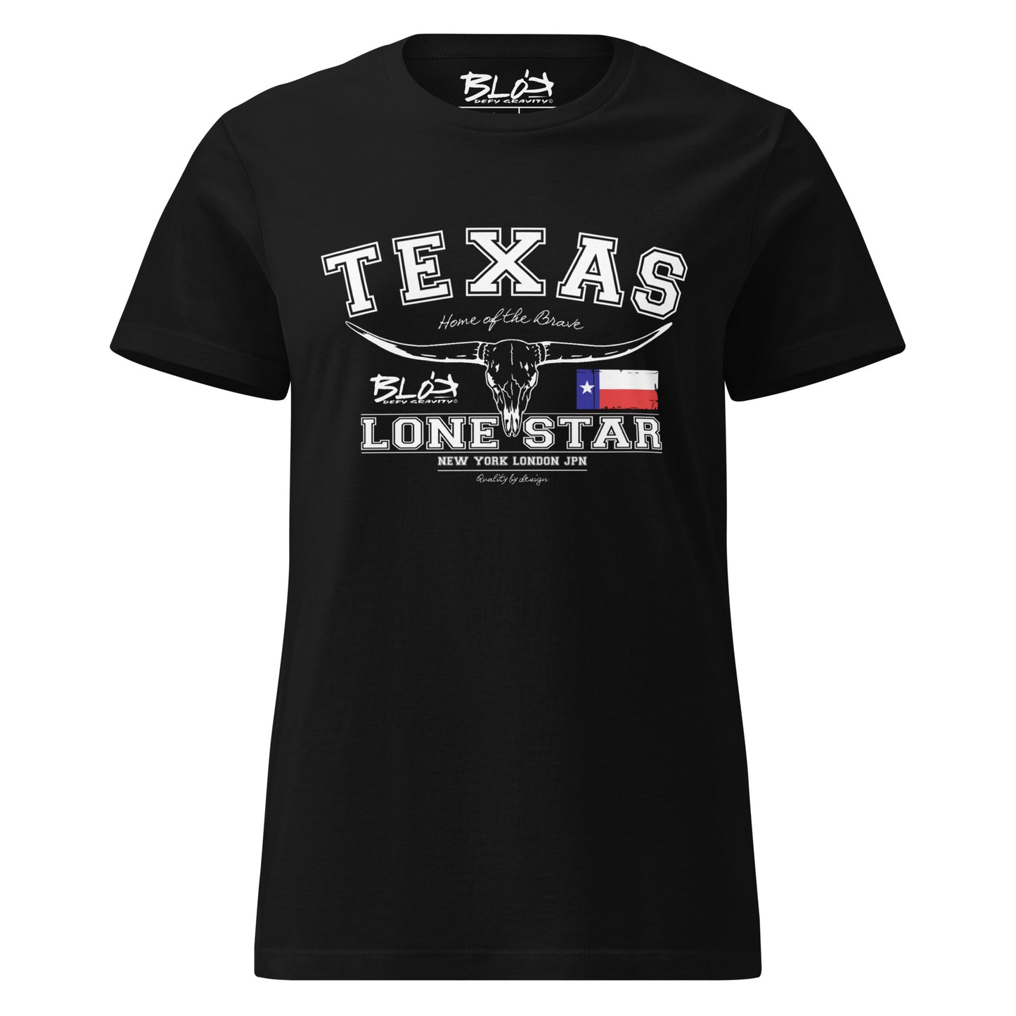 Texas - 50 States - with White Print - Women's Slim Fit