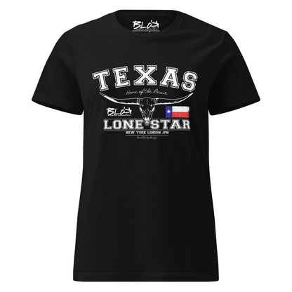 Texas - 50 States - with White Print - Women's Slim Fit