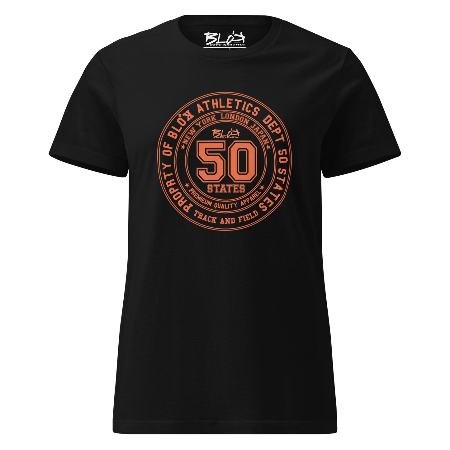 50 State Athletic Dept. - with Orange Print- Women's Slim Fit