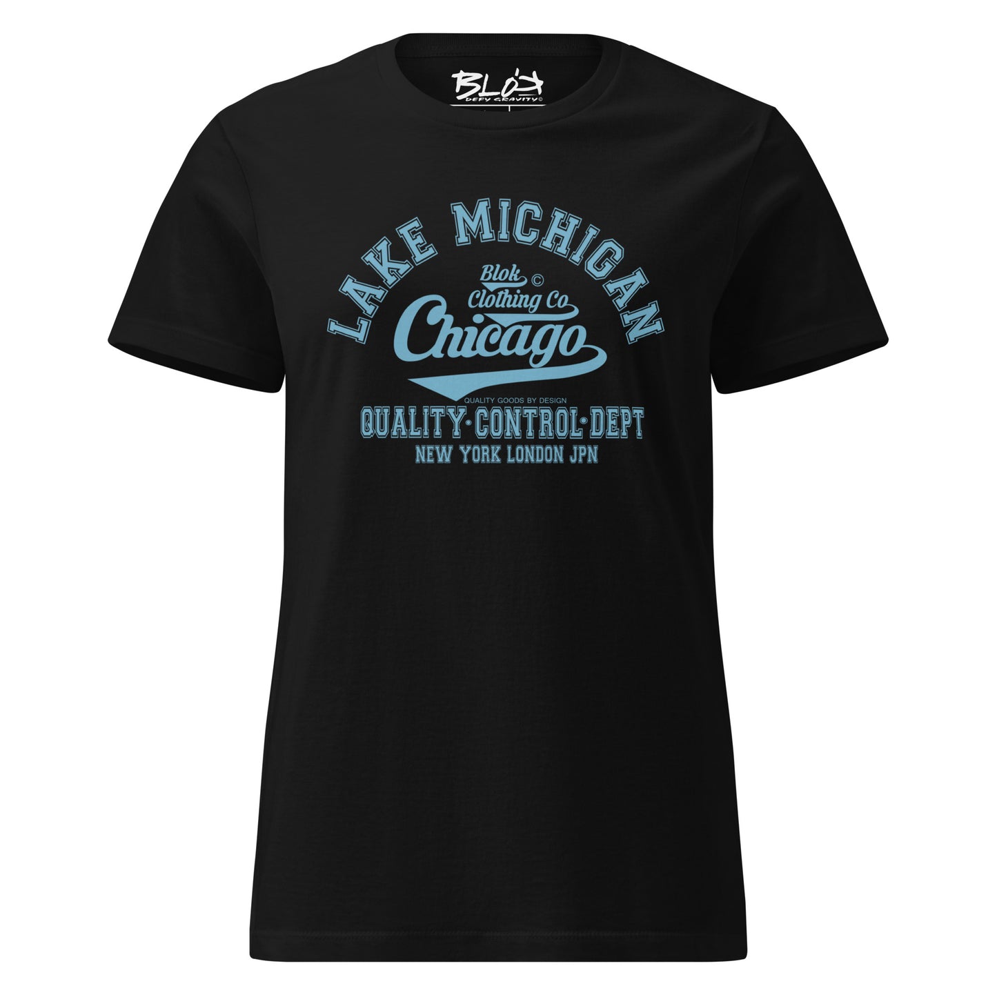 Chicago - 50 States - with Light Blue Print - Women's Slim Fit