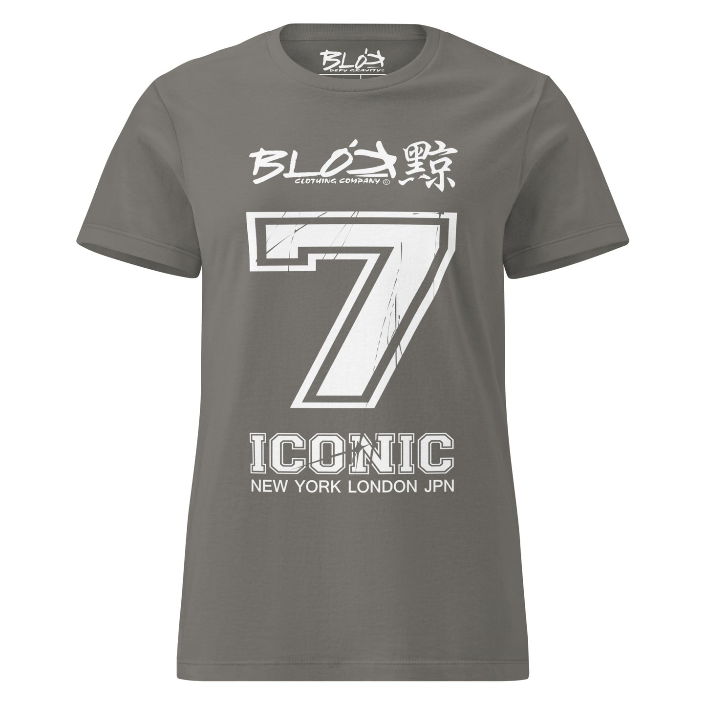 Iconic 7 - Front Print in White - Women's Slim Fit