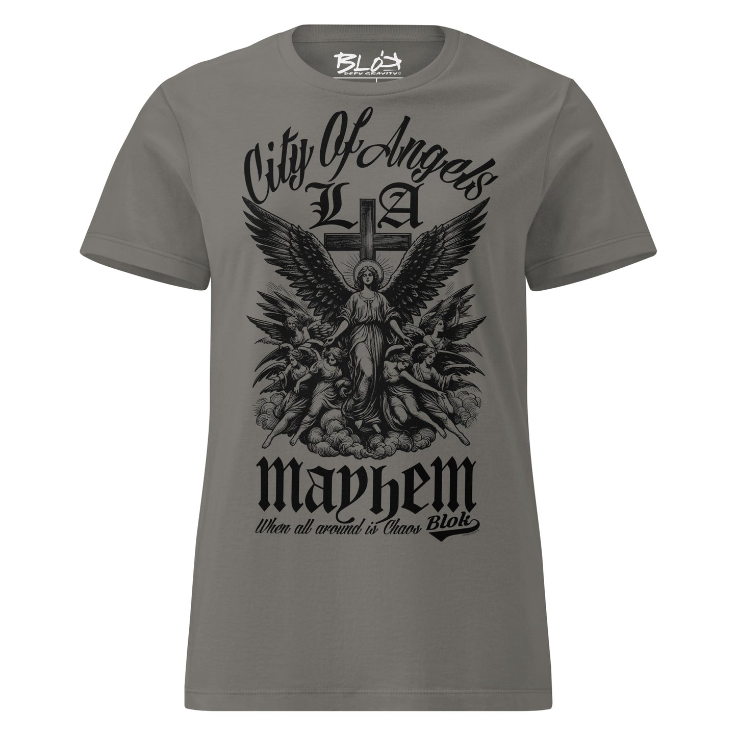City of Angels Mayhem - Front Print in Black - Women's Slim Fit