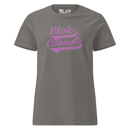 Blok Clothing Co' - with Purple Print - Women's Slim Fit