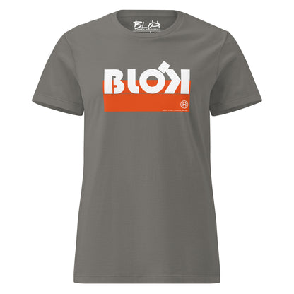 Blok Stripe - with Orange & White Print - Women's Slim Fit