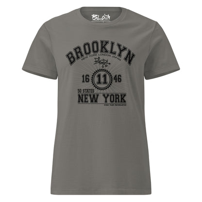 Brooklyn - 50 States - Front Print in Black - Women's Slim Fit
