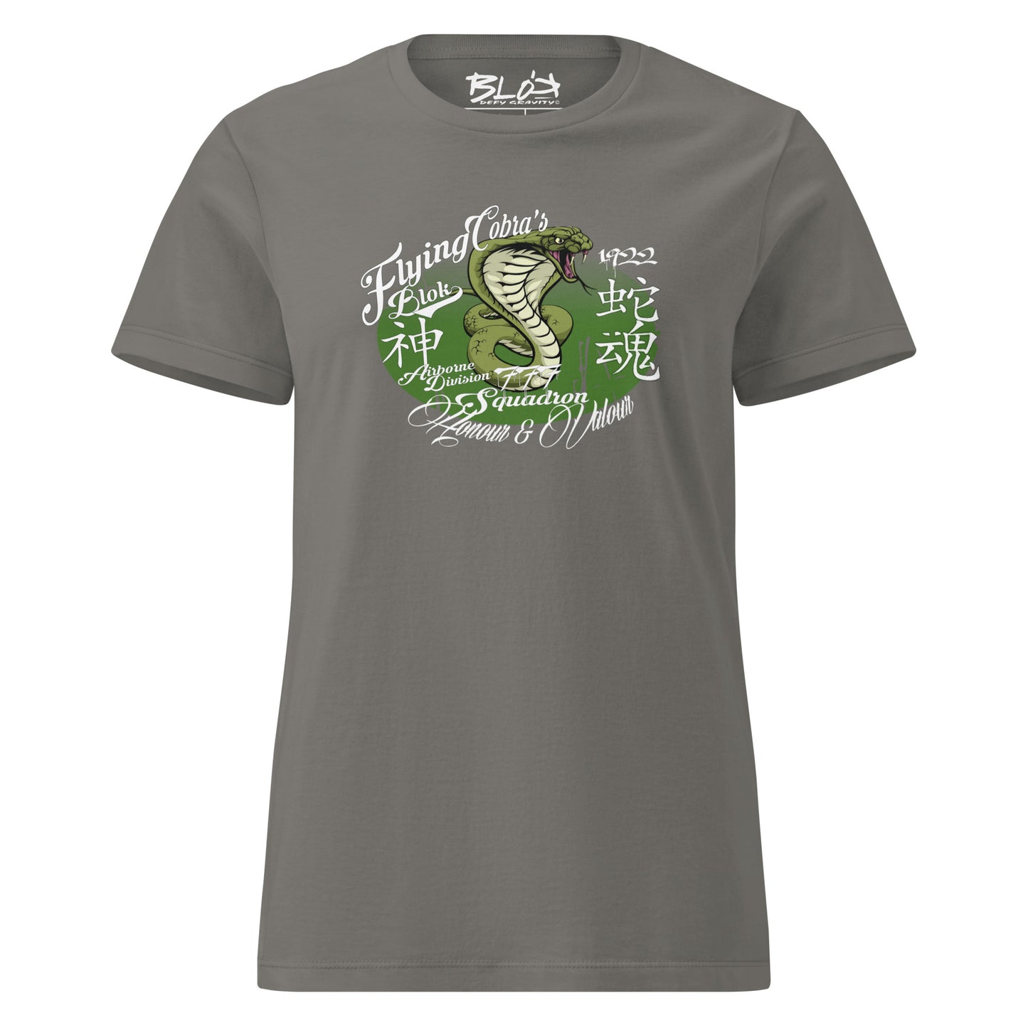 Flying Cobras - with White & Green Print - Women's Slim Fit