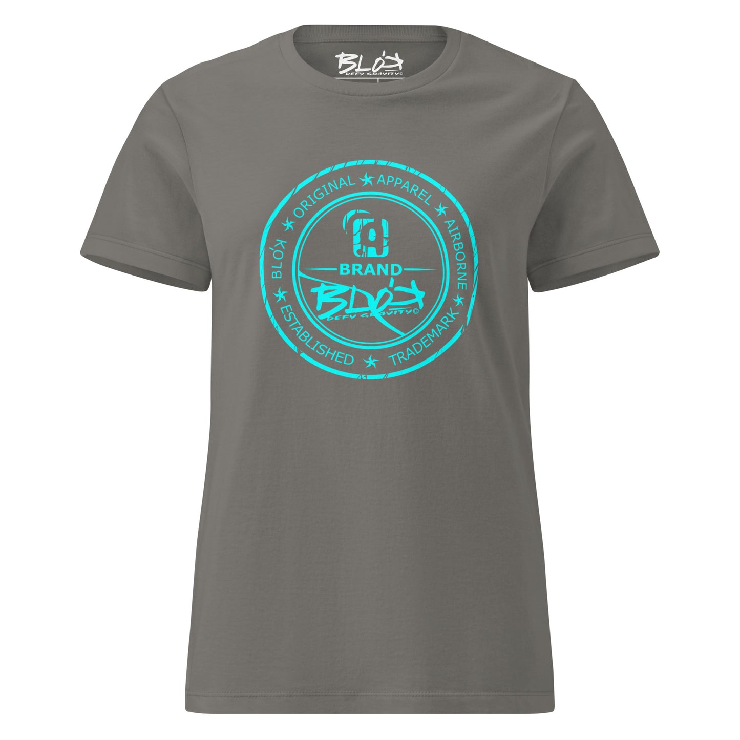 Original Apparel Stamp - in Turquoise Print - Women's Slim Fit