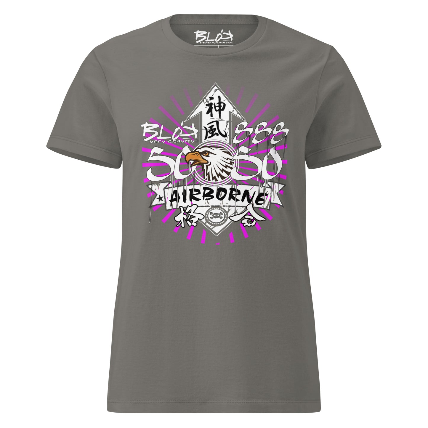 Airborne Eagle - with White & Purple Print - Women's Slim Fit