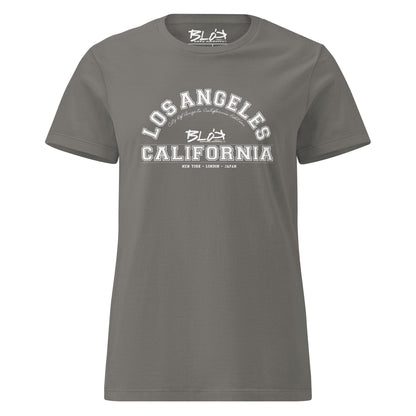 Los Angeles California - in White Print- Women's Slim Fit