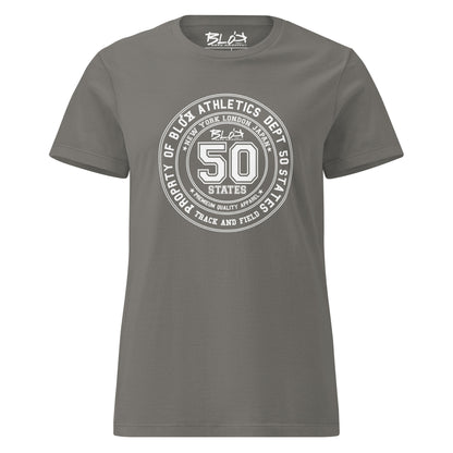 50 State Athletic Dept. - with White Print- Women's Slim Fit
